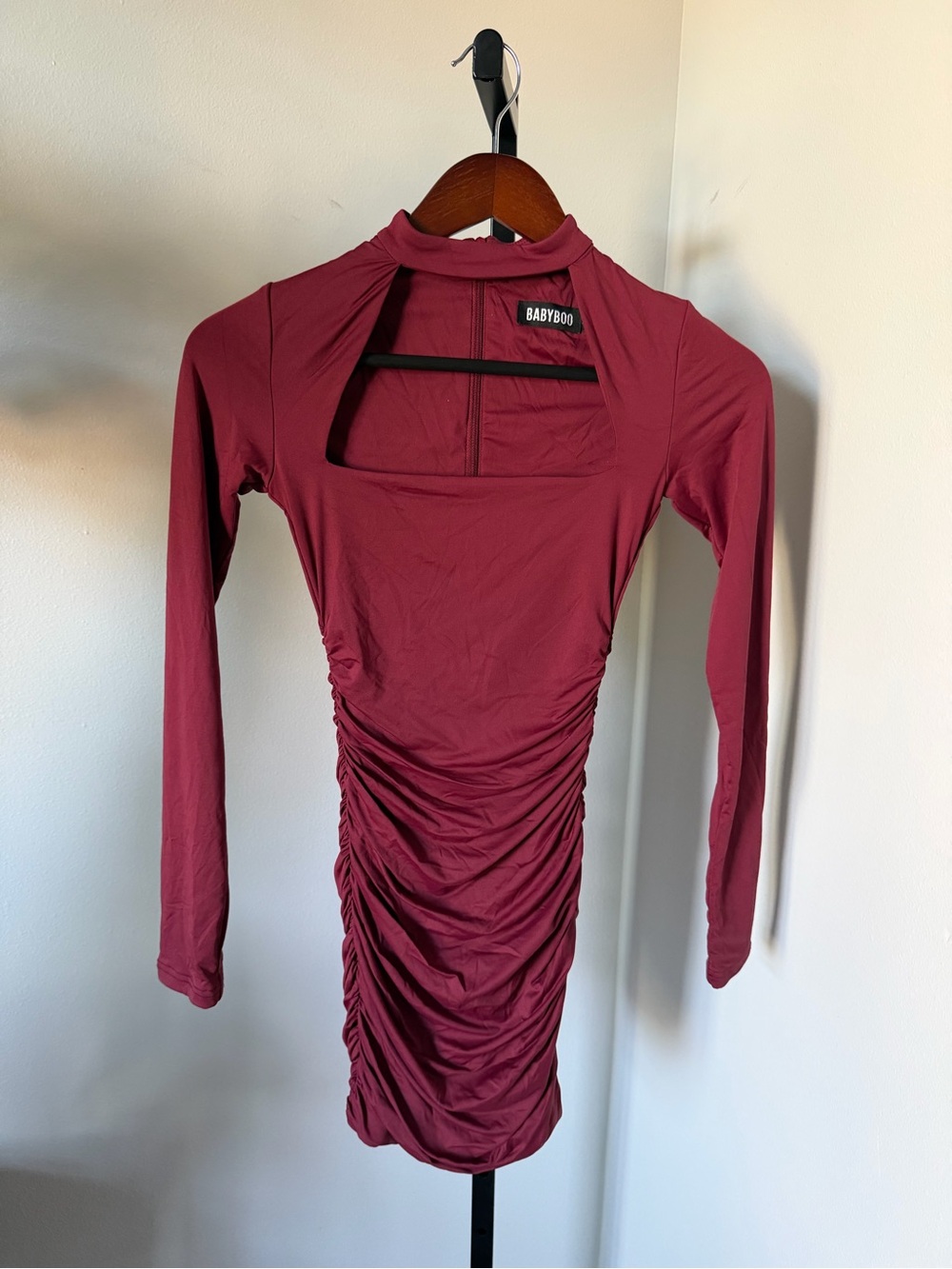 Babyboo Andrea Mini Dress - Burgundy size XS